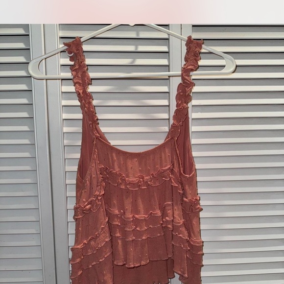 Free People Rust Ruffle Dress - Picture 2 of 3